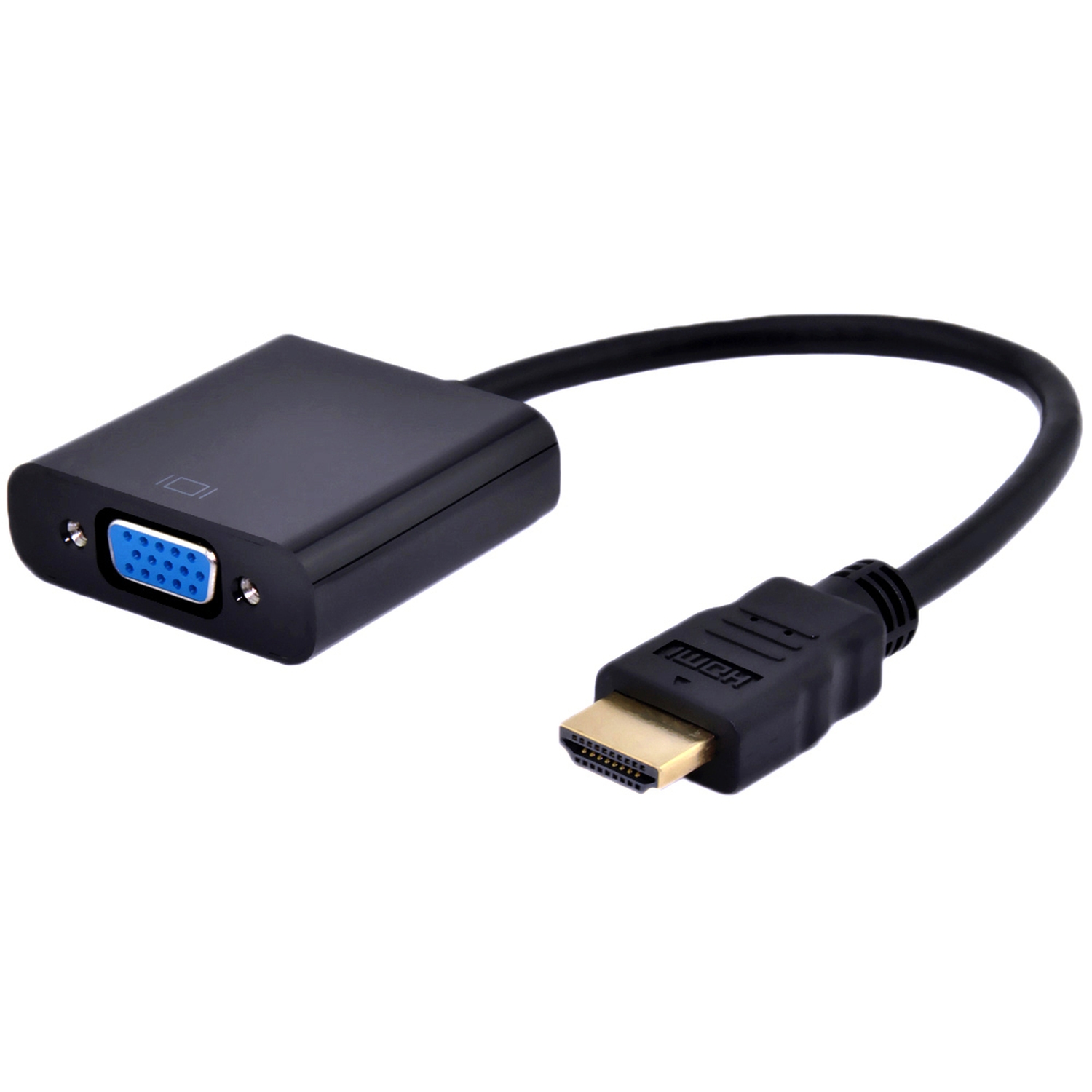 фото Переходник hdmi vga dgmedia hdmi - vga, 0.1 m / черный