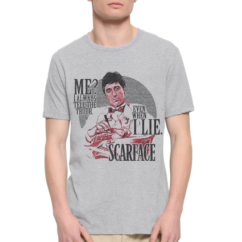 

Футболка мужская Dream Shirts Лицо со Шрамом - Аль Пачино 445806222 серая M, Лицо со Шрамом - Аль Пачино 445806222