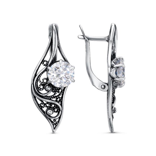 

Серьги из серебра TEO MAORI 833813358, фианит, 833813358
