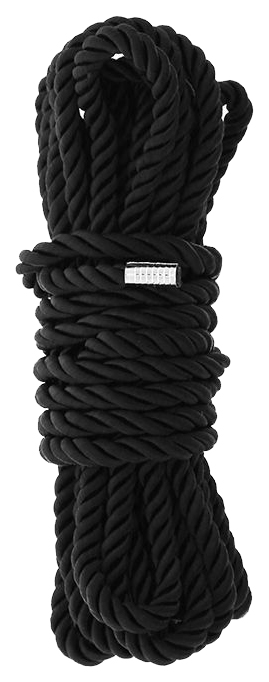 фото Черная веревка для шибари deluxe bondage rope 5 м. dream toys