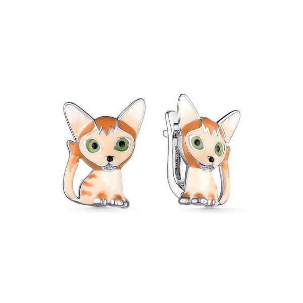 

Серьги из серебра TEO MAORI 8901022629, эмаль, 8901022629