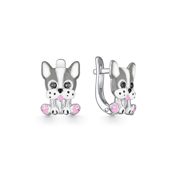 

Серьги из серебра TEO MAORI 8901022086, фианит/эмаль, 8901022086