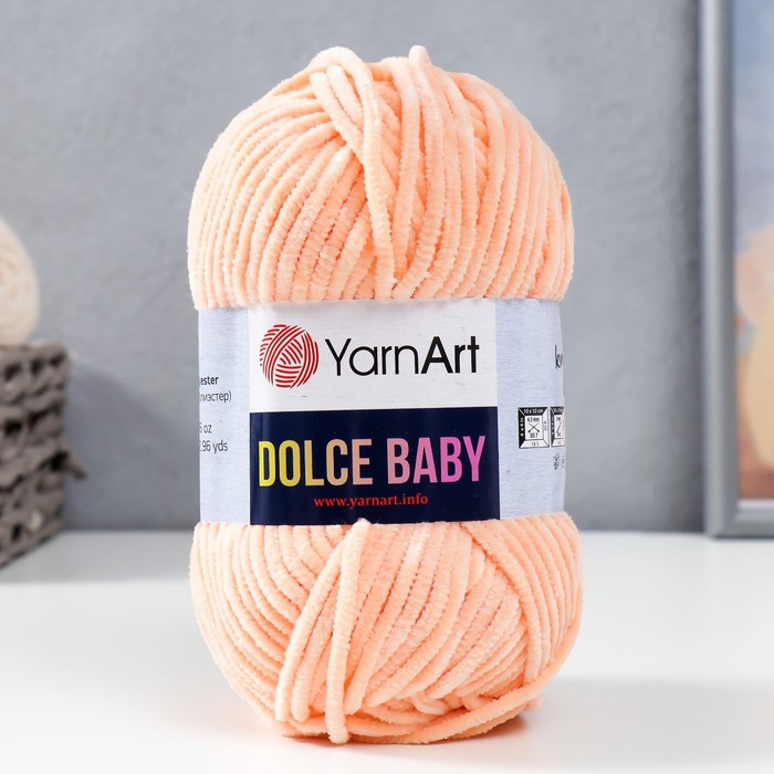 

Пряжа "Dolce Baby" 100% микрополиэстер 85м/50 гр (773 персик), Оранжевый