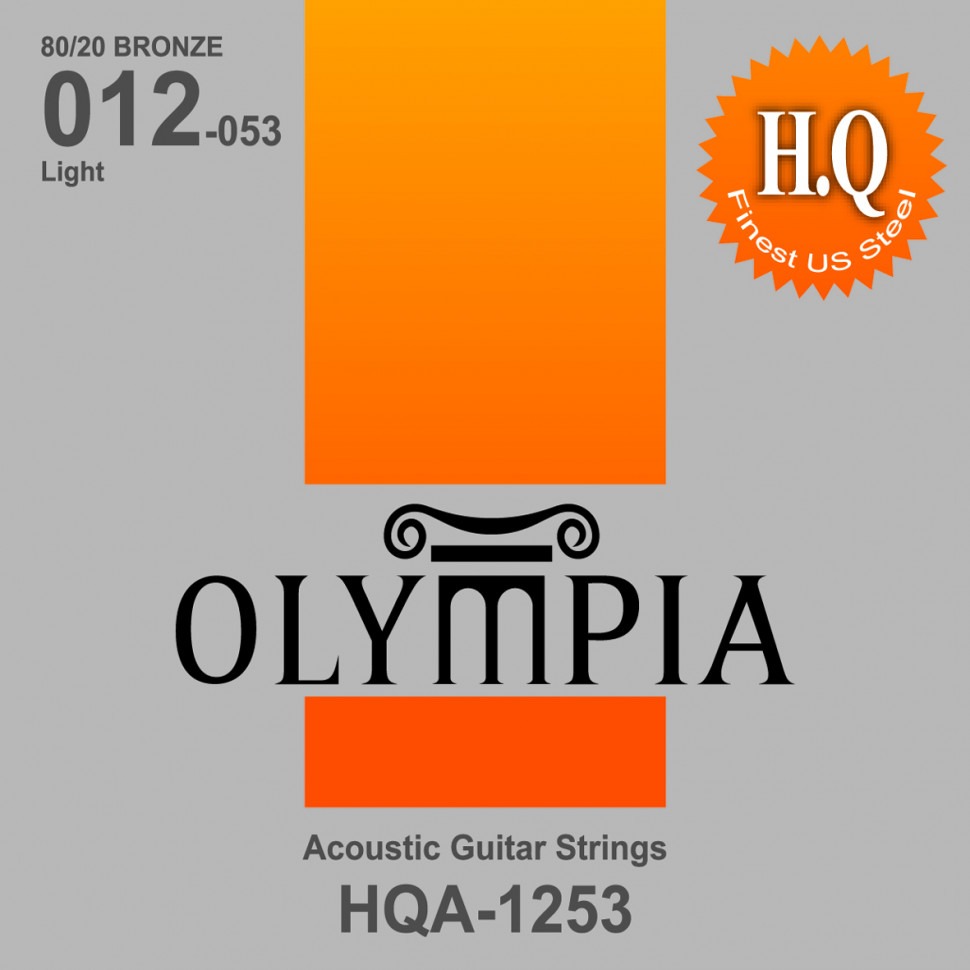 Комплект струн для акустической гитары Olympia HQA1253, 12-53