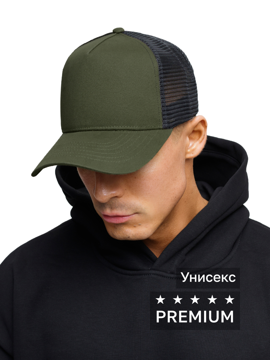 Бейсболка унисекс Sived. SNAPBACK черная с зеленым, р. 54-60