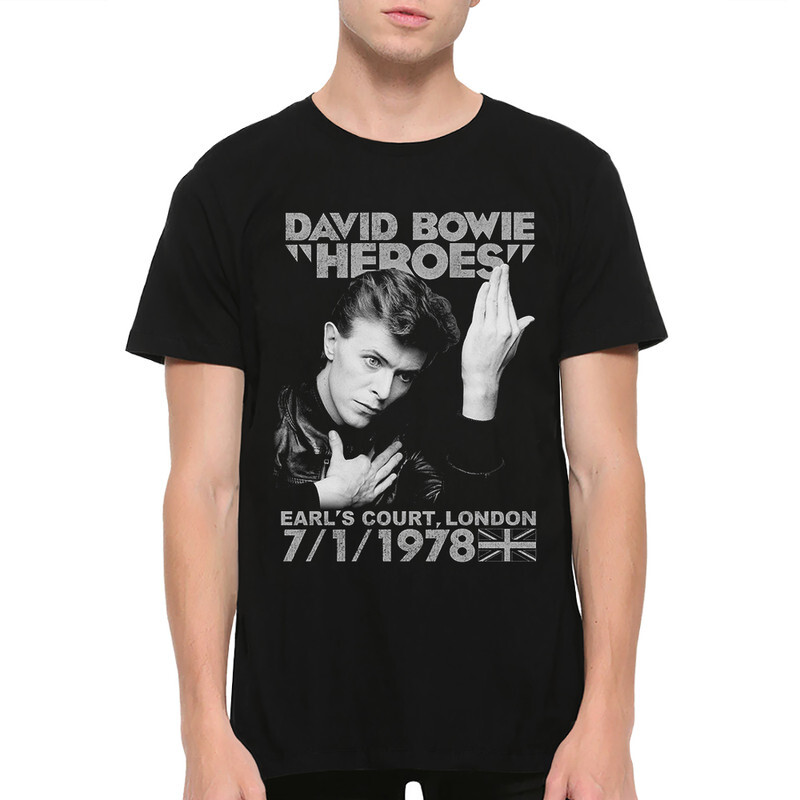 фото Футболка мужская dream shirts david bowie - heroes 360079222 черная s