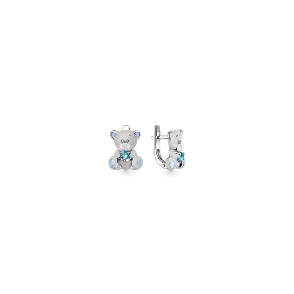 

Серьги из серебра TEO MAORI 8901021927, фианит/эмаль, 8901021927