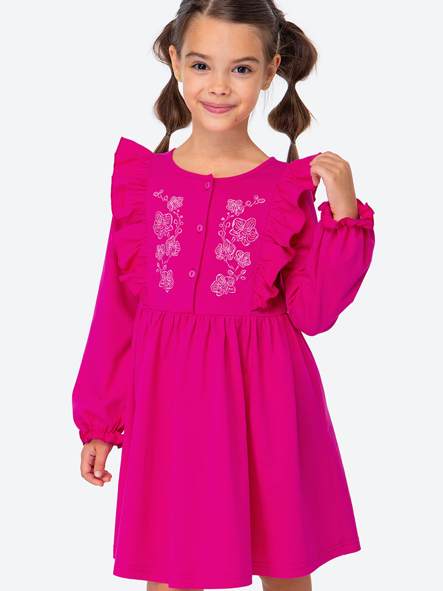 Платье детское HappyFox HFLUN971, фуксия, 98