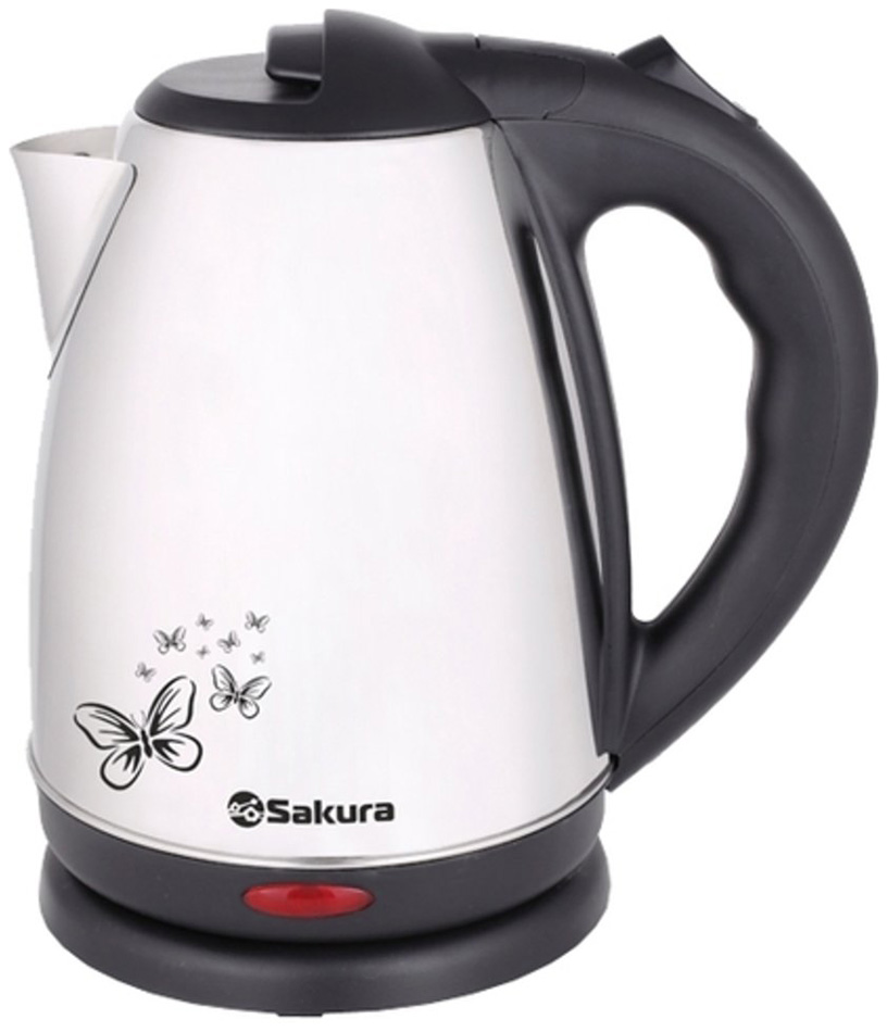 Чайник электрический SAKURA SA-2135 1.8 л серебристый, черный