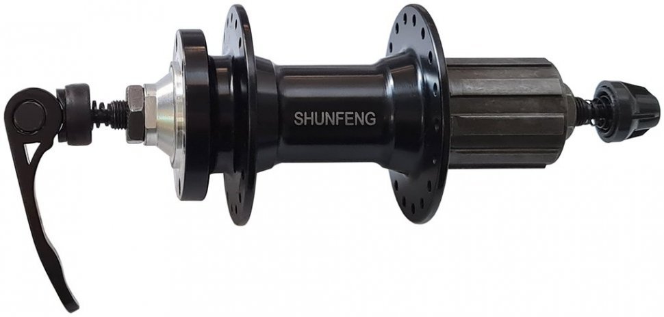 

Втулка 36H, задняя алюминиевая под кассету (8-10 ск.), 3/8x14Gx135x145, промподшипники, по, Черный