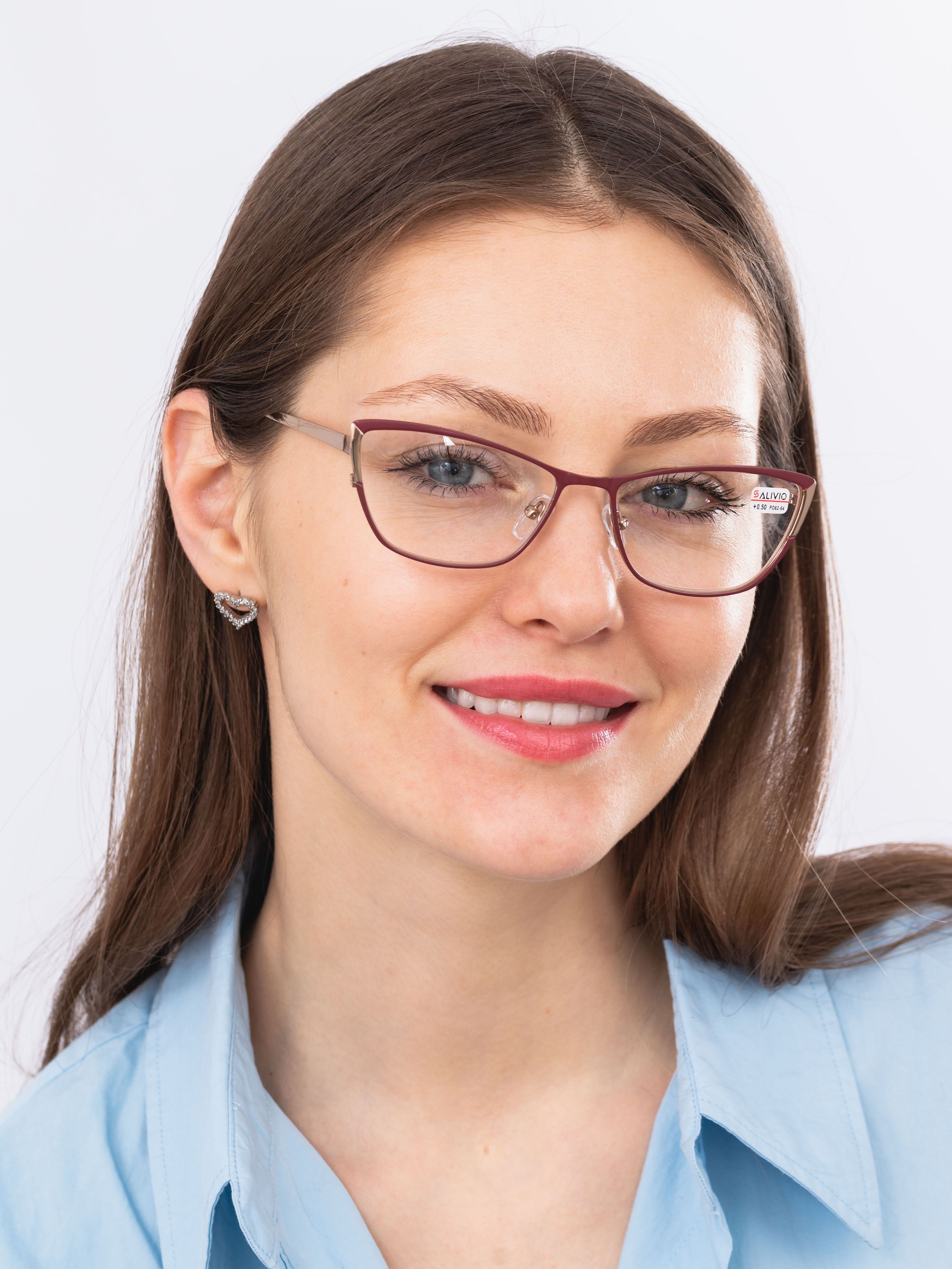 

Корригирующие очки SALIVIO +1,75 женские РЦ 62-64 5028 красный