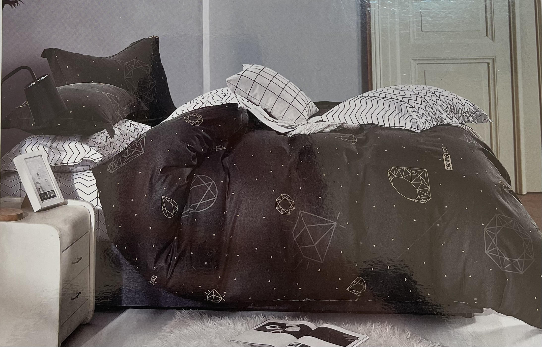 фото Постельное белье савинтекс алмаз двуспальное с европростыней ооо савинтекс