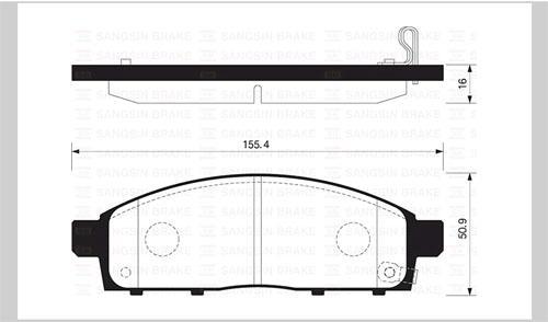 

Тормозные колодки Sangsin brake SP1361