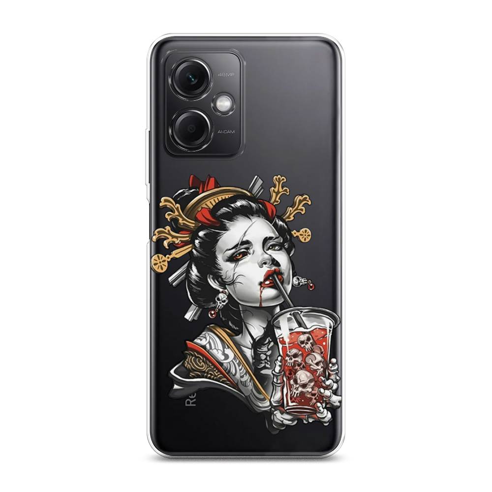 

Чехол на Xiaomi Redmi Note 12 5G "Опасная гейша", Красный;черный;серый, 316950-4