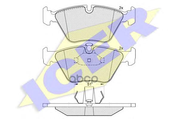 

Колодки торм.пер. BMW 5 (E39) 2.0-3.5 95-04 ICER