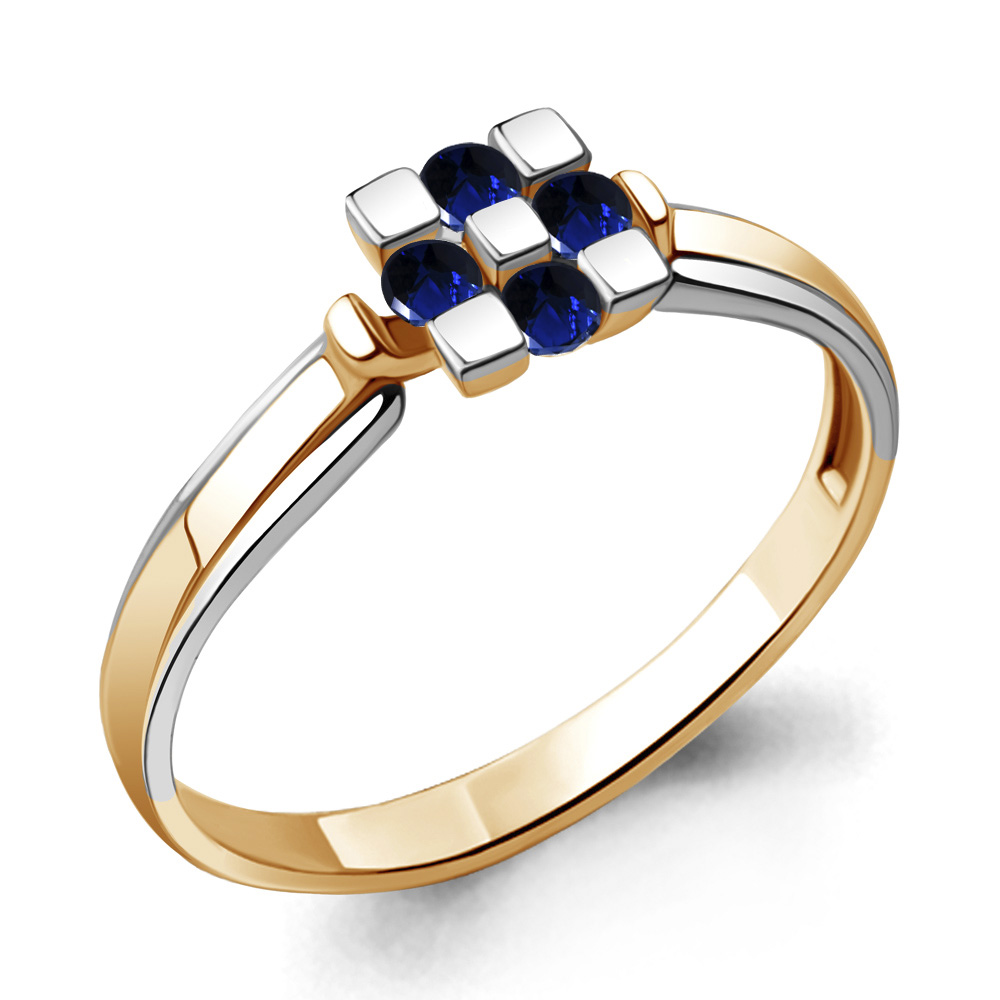 

Кольцо из красного золота с сапфиром р., Aquamarine 963880к, 963880к_585_кз