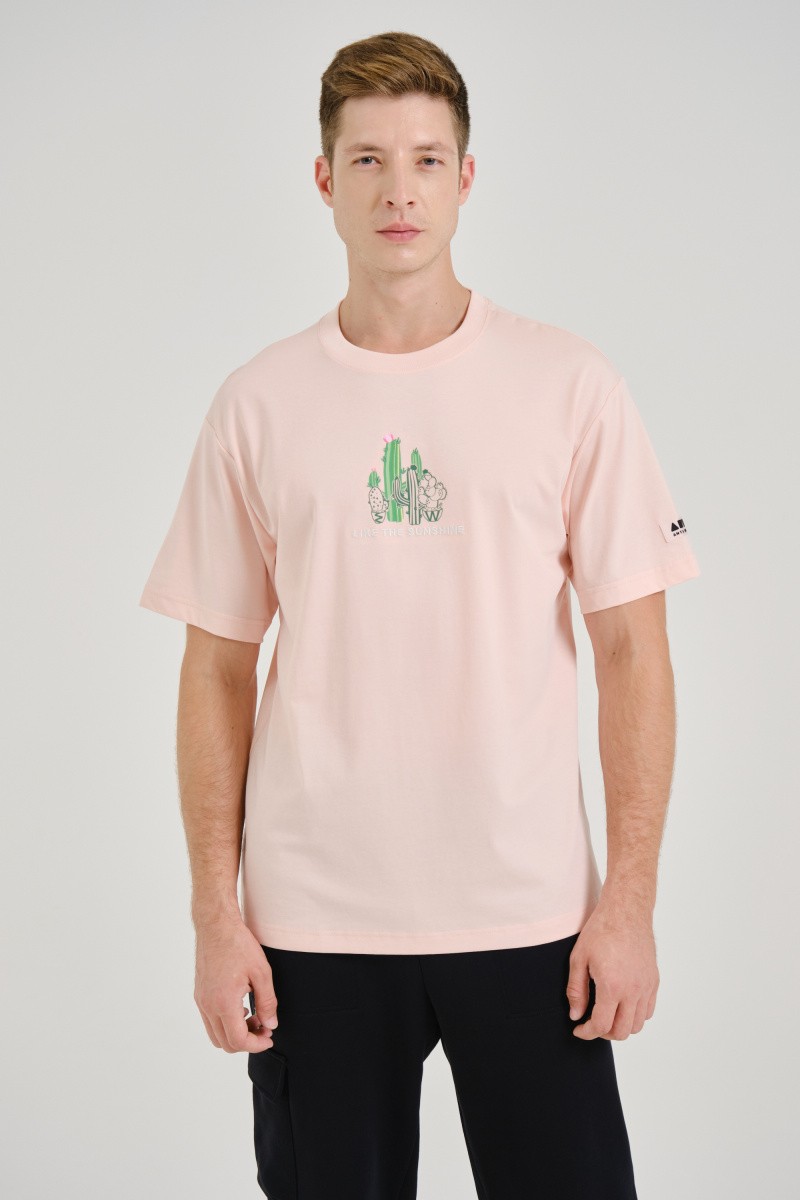 Футболка унисекс Anta 872428111 Skate Culture SUNSHINE CACTUS DUPONT SORONA розовая XL