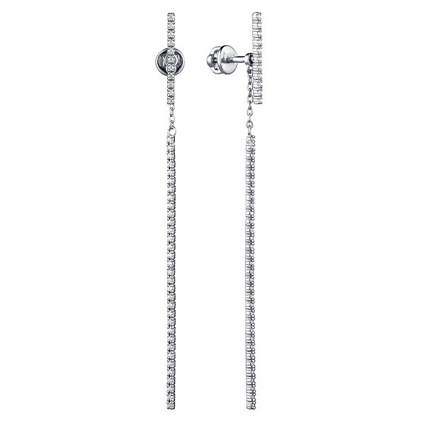 

Серьги пусеты из серебра TEO MAORI 8С-2478р00, фианит, 8С-2478р00