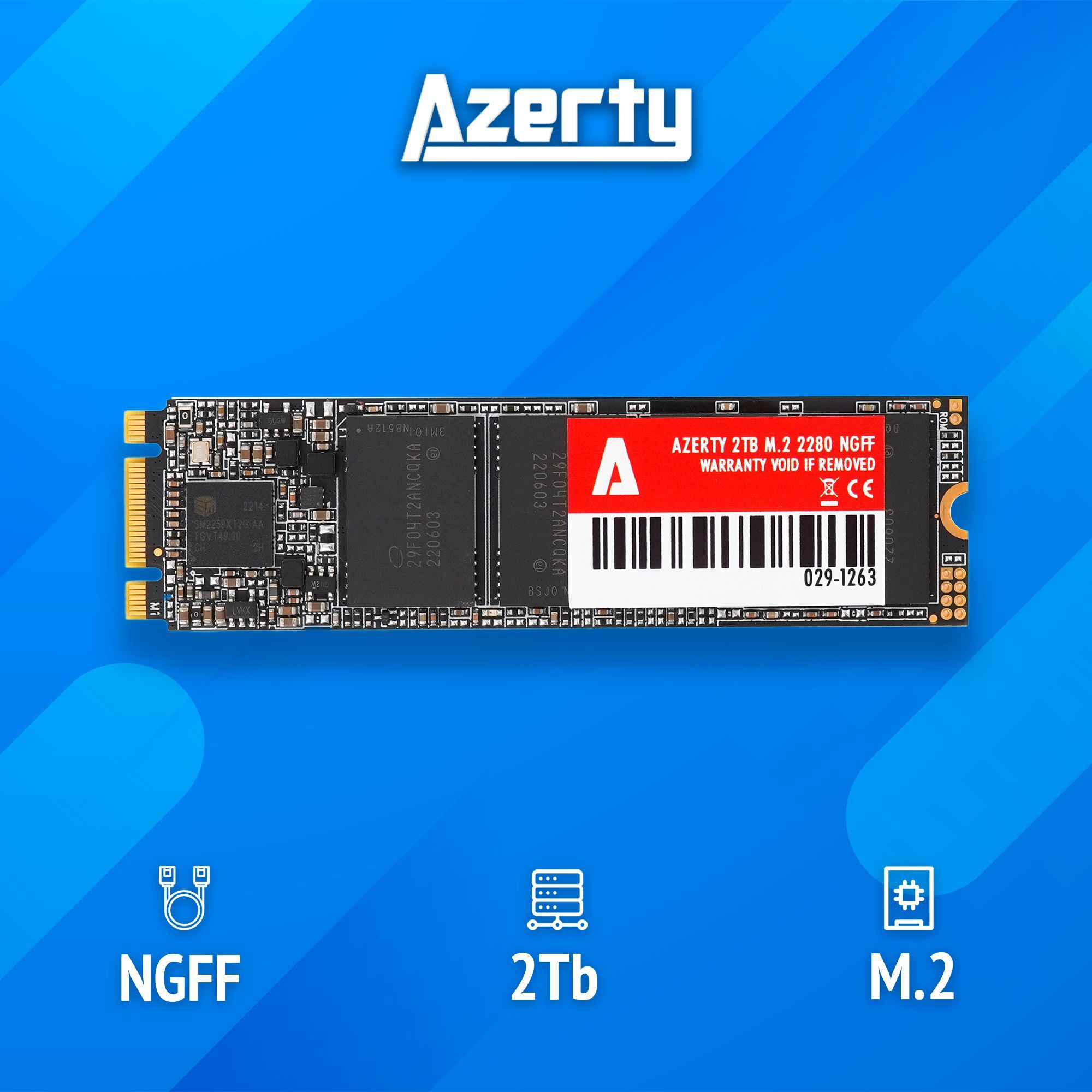 

SSD накопитель Azerty M.2 2280 NGFF 2TB M.2 2280 029-1263, M.2 NGFF