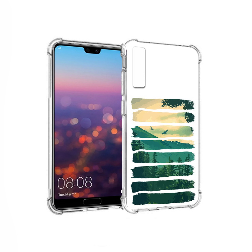 

Чехол MyPads Tocco для Huawei P20 Pro Лесная чаща (PT108144.28.107), Прозрачный, Tocco