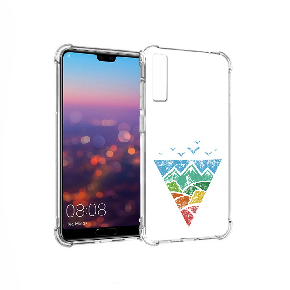

Чехол MyPads Tocco для Huawei P20 Pro Лес земля море чайки (PT108144.28.105), Прозрачный, Tocco