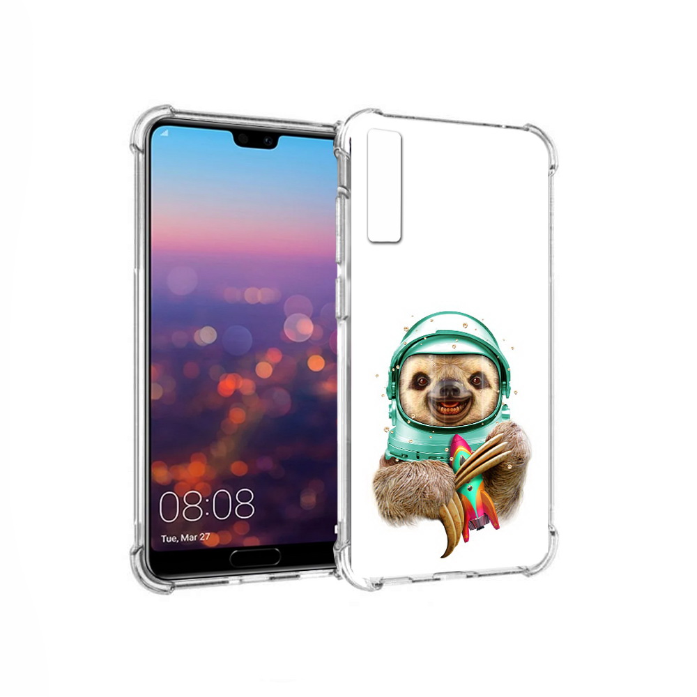 

Чехол MyPads Tocco для Huawei P20 Pro Ленивец астронавт (PT108144.28.104), Прозрачный, Tocco