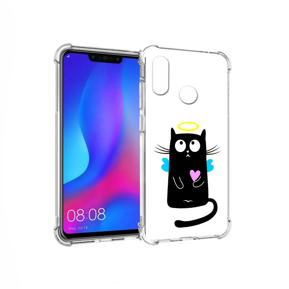 

Чехол MyPads Tocco для Huawei Nova 3 Кот ангелок (PT115710.27.96), Прозрачный, Tocco