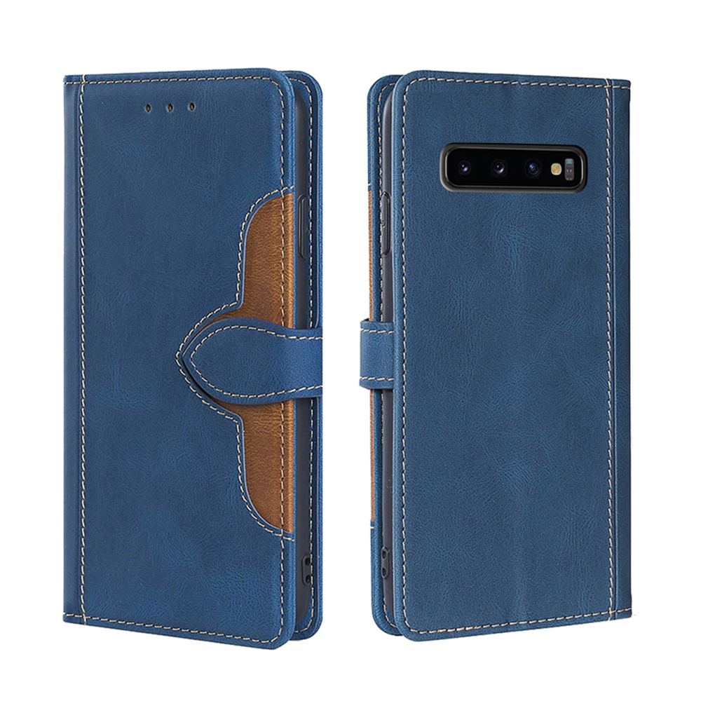 

Чехол-книжка MyPads для Samsung Galaxy S10+ SM-G975F / Самсунг S10 Plus,узор в сочетани..., Синий