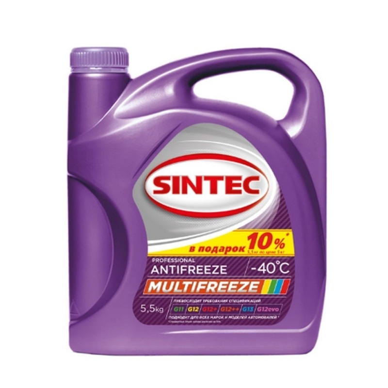 фото Антифриз sintec multi freeze 5,5 кг акция 10% sintec арт. 800556