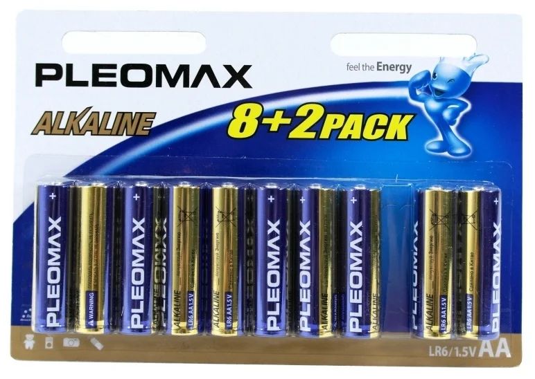 

Батарейка Lr06 Pleomax (Aa-Пальчиковые) 10 Шт. PLEOMAX арт. 46895