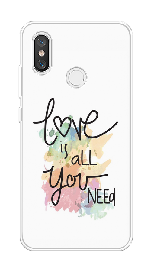

Чехол на Xiaomi Mi 8 "Love is all you need", Белый;черный;зеленый, 33550-1
