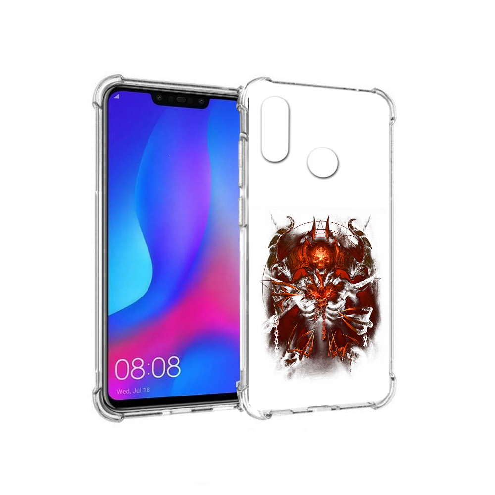 

Чехол MyPads Tocco для Huawei Nova 3 яркий демон (PT115710.27.708), Прозрачный, Tocco