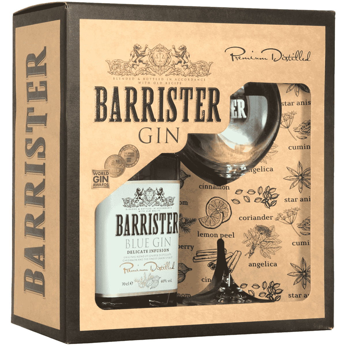 

Джин Barrister Blue 0,7 л в подарочной упаковке + бокал