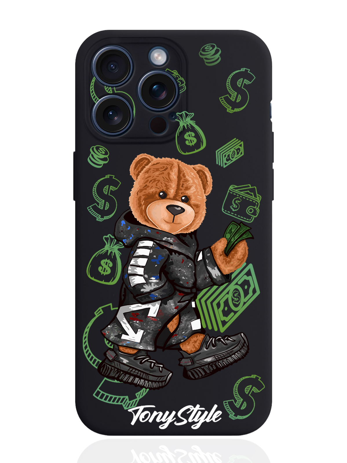 

Чехол для смартфона iPhone 15 Pro Max Tony Style Деньги силиконовый черный, Коричневый;черный;зеленый