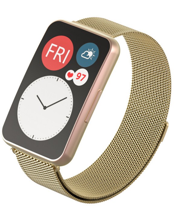 

Сплошной ремешок унисекс MyPads Huawei Watch Fit золотой, Золотистый, Huawei Watch Fit