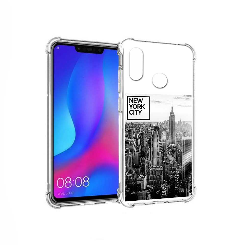 

Чехол MyPads Tocco для Huawei Nova 3 черно белый ньюерк (PT115710.27.686), Прозрачный, Tocco