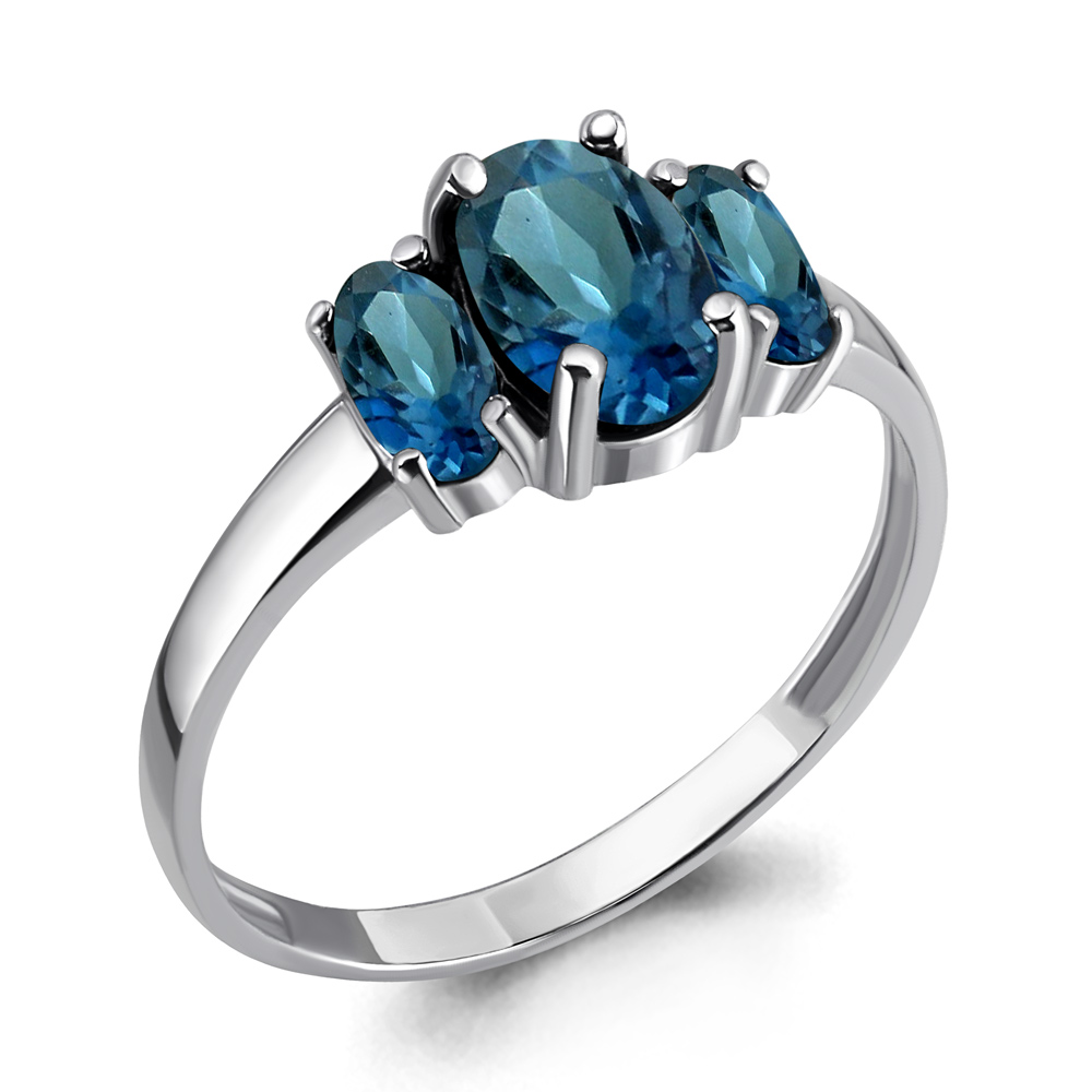 

Кольцо из серебра с топазом р. Aquamarine 6535408, 6535408_925_р