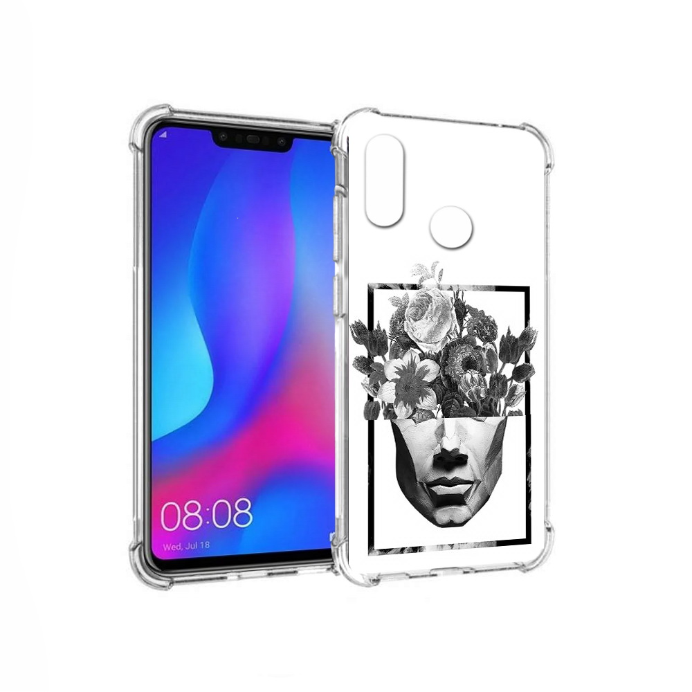 

Чехол MyPads Tocco для Huawei Nova 3 черно белая ваза в абстракции (PT115710.27.678), Прозрачный, Tocco