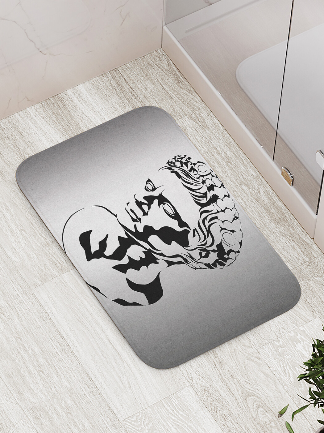 

Коврик противоскользящий JoyArty "Портрет Сократа" для ванной, сауны, бассейна, 77х52 см, Портрет Сократа