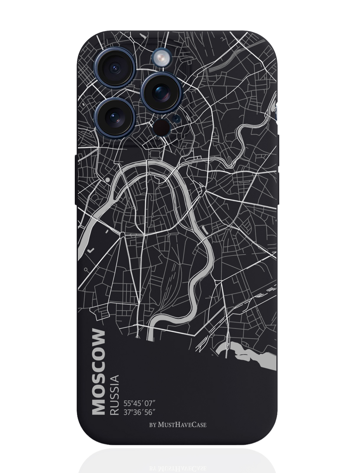 

Чехол для смартфона iPhone 15 Pro Max Карта Москвы силиконовый черный, Серый;черный