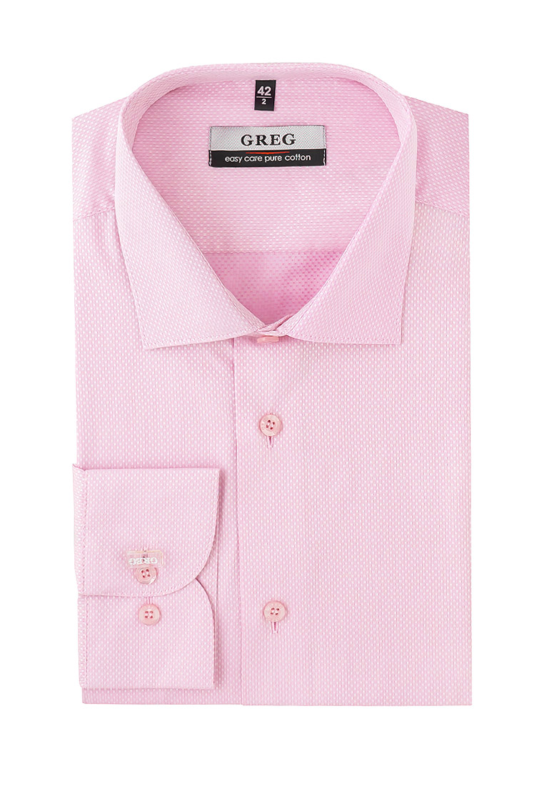 

Рубашка мужская Greg 01-00014571 розовая 39, Розовый, 01-00014571