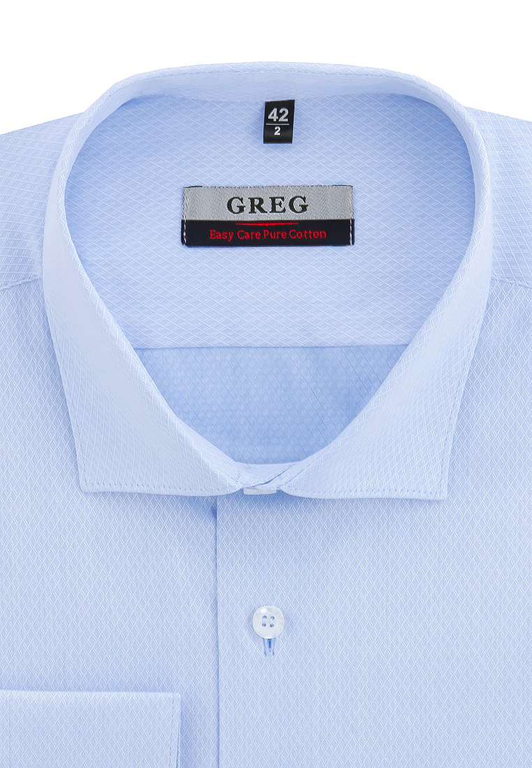 

Рубашка мужская Greg 01-00014077 голубая 44, Голубой, 01-00014077