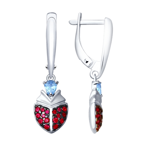 

Серьги из серебра TEO MAORI 894022744, фианит, 894022744