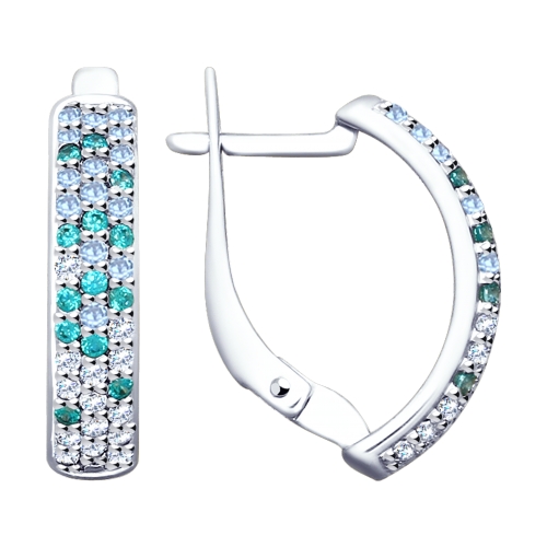 

Серьги из серебра TEO MAORI 894022722, фианит, 894022722