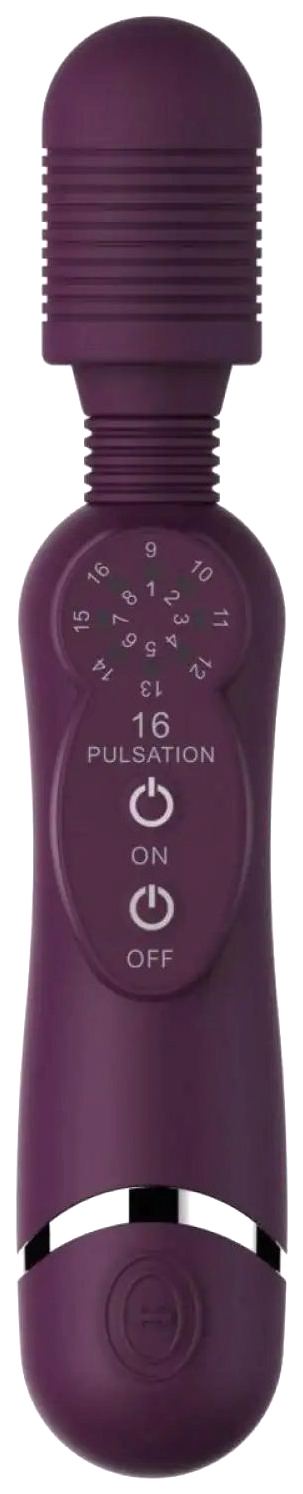 фото Фиолетовый универсальный массажер silicone massage wand 20 см shots media bv
