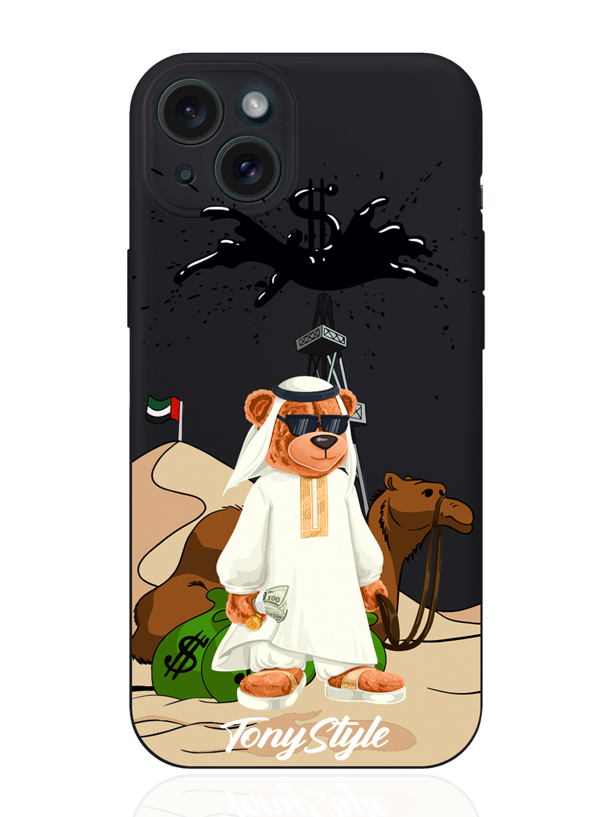 

Чехол для смартфона iPhone 15 Plus Tony Style Дубай силиконовый черный, Белый;золотой;коричневый