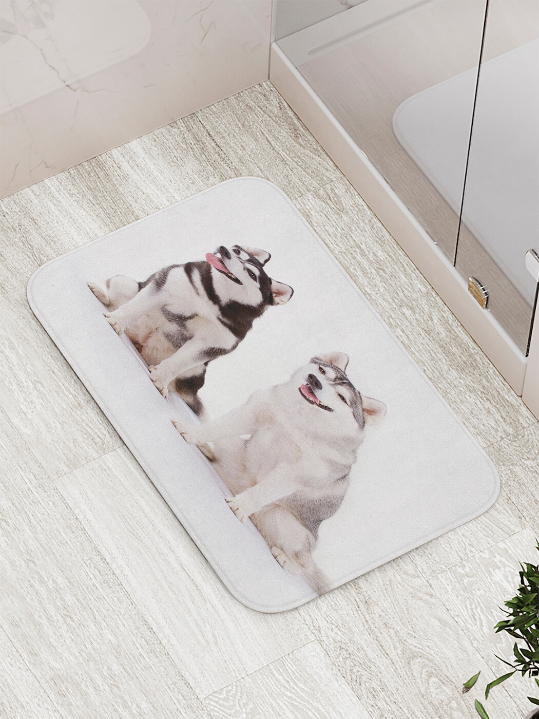 

Коврик противоскользящий JoyArty "Зимние собаки" для ванной, сауны, бассейна, 77х52 см, Зимние собаки