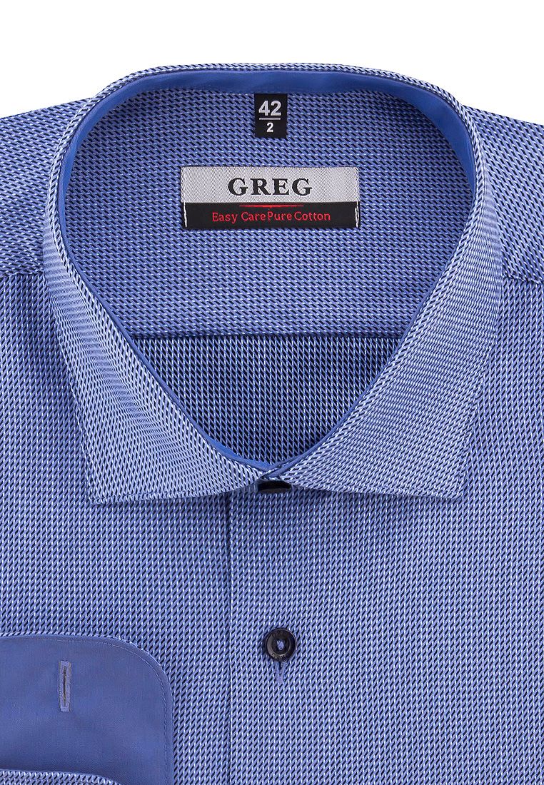 

Рубашка мужская Greg 01-00002587 голубая 39, Голубой, 01-00002587