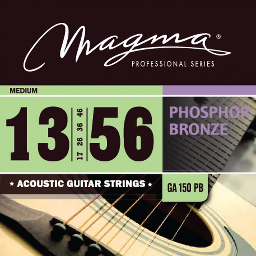 Комплект струн для акустической гитары 13-56 Magma Strings GA150PB 965₽