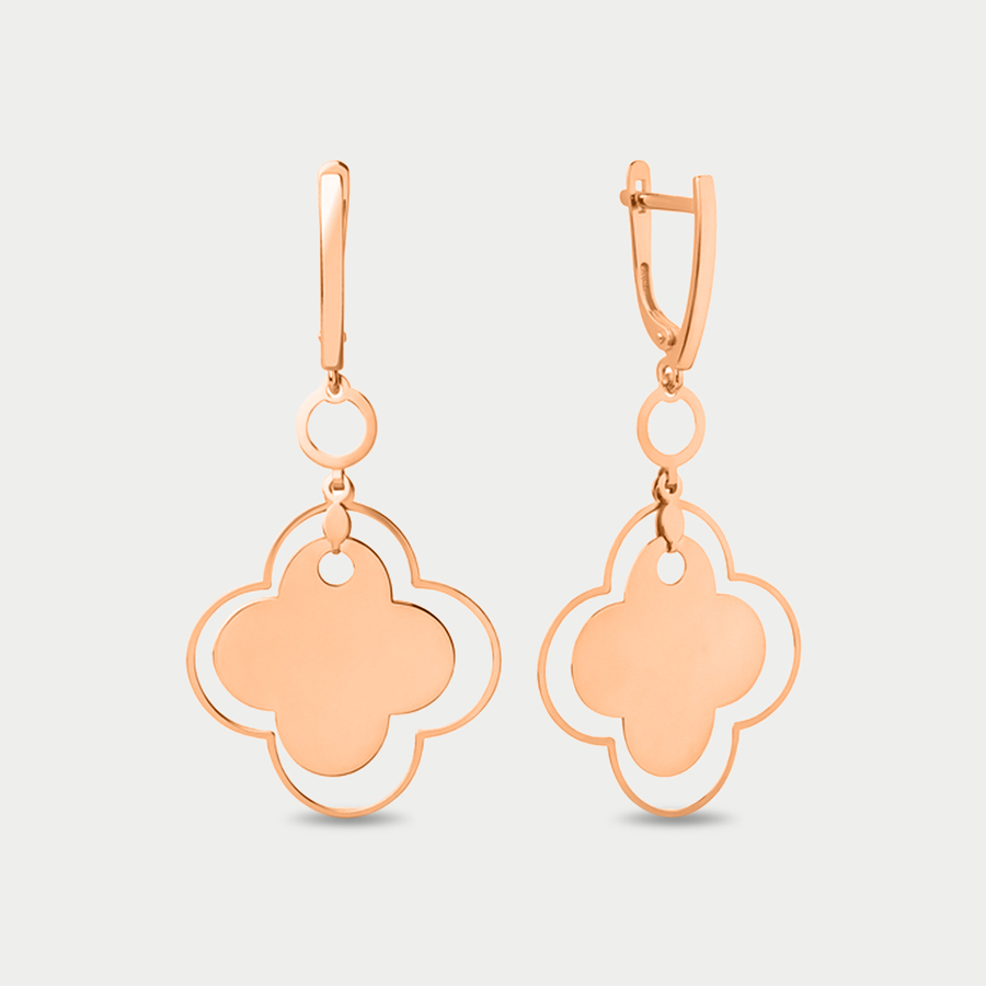Серьги из розового золота Династия 500852-1000